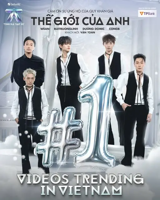 Thế Giới Của Anh reached number one on YouTube Trending Music in Vietnam